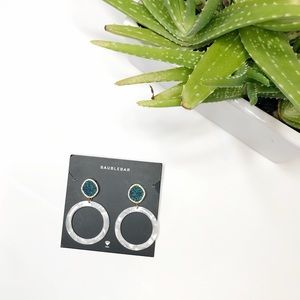 BaubleBar Devinne Druzy Resin Hoop Earrings